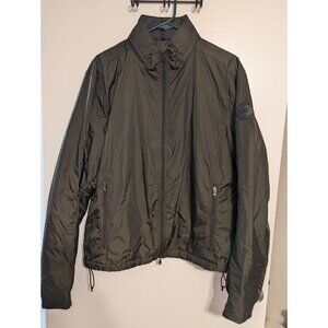 Ralph Lauren RLX Men’s Nylon Cotton Lined Jacket EUC Hidden Hood L Dark Olive